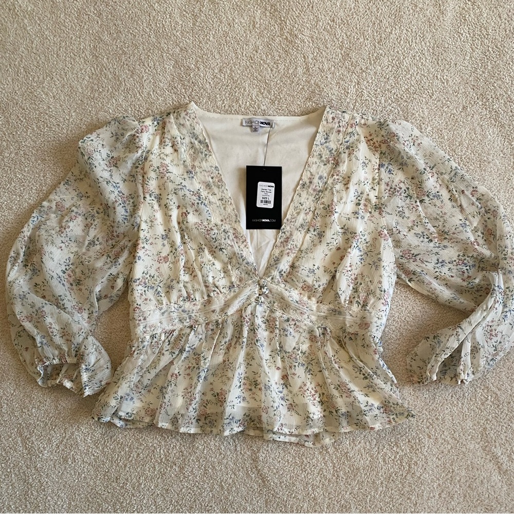 Fashion Nova Floral Blouse